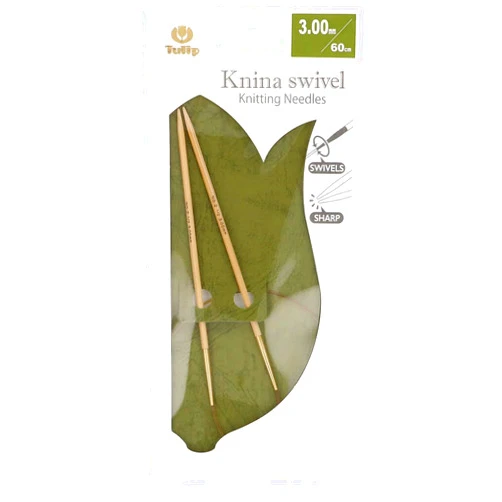 Tulip Knitting Needles, Bamboo, Beige, 60 cm x 3 mm