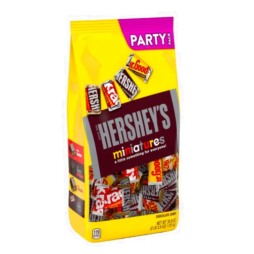 HERSHEY'S Miniatures Assorted Chocolate Candy Party Pack, 35.9 oz