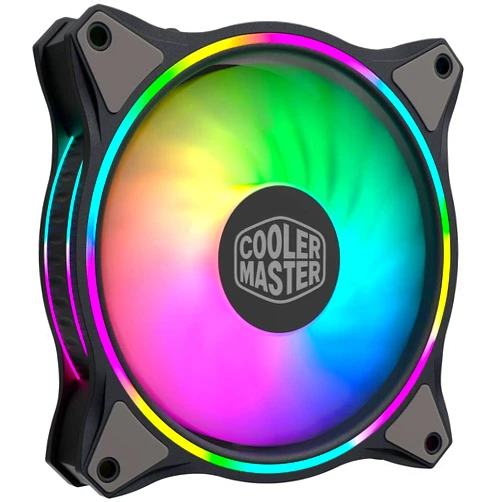Cooler Master MasterFan MF120 Halo Fan, Duo-Ring ARGB Customizable Lighting, 120mm PWM Static Pressure, ARGB Header Extender For PC Case, Liquid and Air Cooler (MFL-B2DN-183PA-R1)