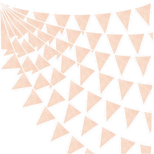 Pinkblume 46Ft Nude Party Decorations Beige Burlap Banner Nude Triangle Pennant Flag Linen Garland Streamers for Vintage Boho Birthday Rustic Baby Shower Wedding Graduation Camping Party Decorations
