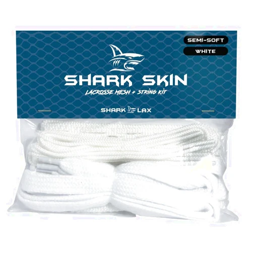 Shark Lax Semi-Soft Lacrosse Mesh & Stringing Kit - Lacrosse String kit - Use SemiSoft Lacrosse Mesh and Lacrosse Strings for The Best Performance
