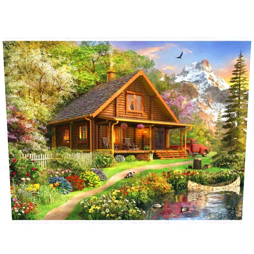 Anatolian Puzzle - Log Cabin Home, 1500 Piece Jigsaw Puzzle, #4568