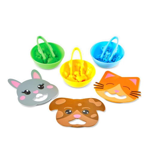 Learning Resources Fine Motor Feeding Friends, 39 Pieces, Ages 3+, Toddler Toys, Montessori Toys, Preschool Learning Activities