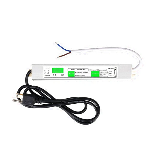 BINZET DC12V 2.5A 30 Watt LED Power Supply Driver Transformer AC 120V-130V to DC 12V 2.5A Output Voltage Convertor LED Strip Low Voltage Powered LED Light Regulator