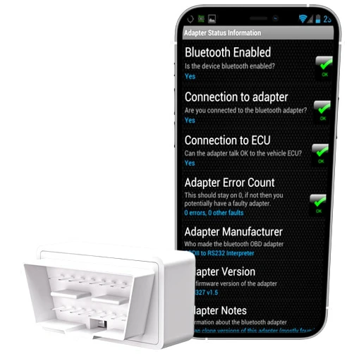 AUCARAUTO Bluetooth OBD2 Scanner Wireless for iPhone & Android, ELM327 Auto Check Engine Light Code Reader Diagnostic Scan Tool for 1996 & Newer Gasoline Vehicles - White