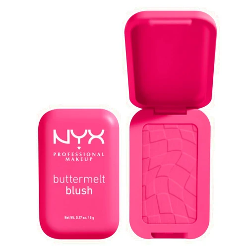NYX PROFESSIONAL MAKEUP Buttermelt Powder Blush, Fade and Transfer-Resistant Blush, Up to 12HR Make Up Wear, Vegan Formula - Butta With Time