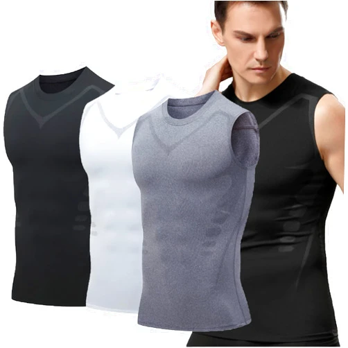 Beercaar MENIONIC Tourmaline PostureCorrector Vest, Tourmaline Posture Corrector Vest, Ionic Shaping Sleeveless Shirt