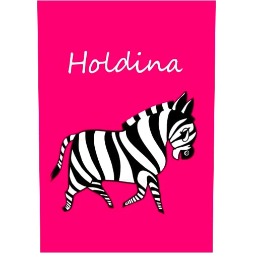 Personalisiertes Malbuch Holdina: individualisiertes Malbuch / Notizbuch / Tagebuch - Zebra - A4 - blanko (German Edition)
