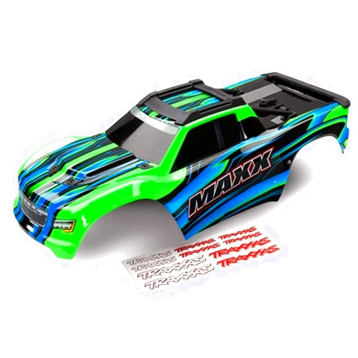 Traxxas 8911G Body, Maxx, Green (Painted)/ Decal Sheet