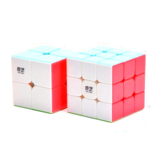 CuberSpeed Bundle QY Toys 3x3 Stickerless with 2x2 Speed Cube Speed Cube Set 2x2 3x3 Magic Cube