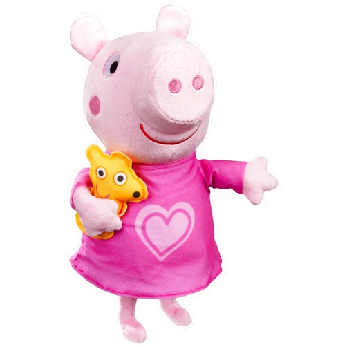 Peppa Pig Peppa’s Bedtime Lullabies Singing Plush Doll, 11 Inch Interactive Stuffed Animal, Preschool Toys for 18 Month Year Old Girls and Boys and Up, with Teddy Bear Accessory