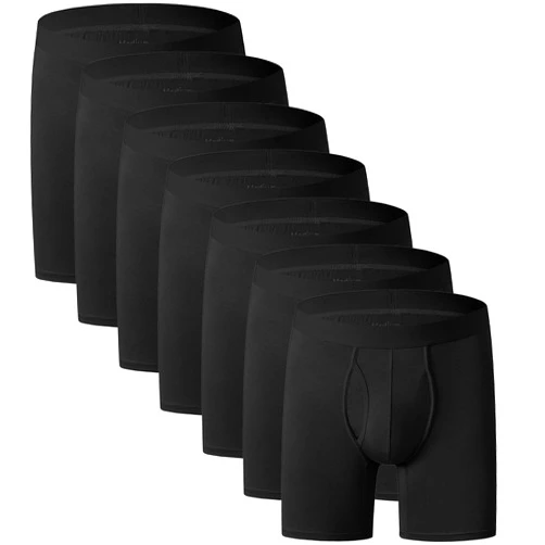 youlehe Men's Underwear Soft Bamboo Rayon Boxer Briefs Stretch Trunks Pack