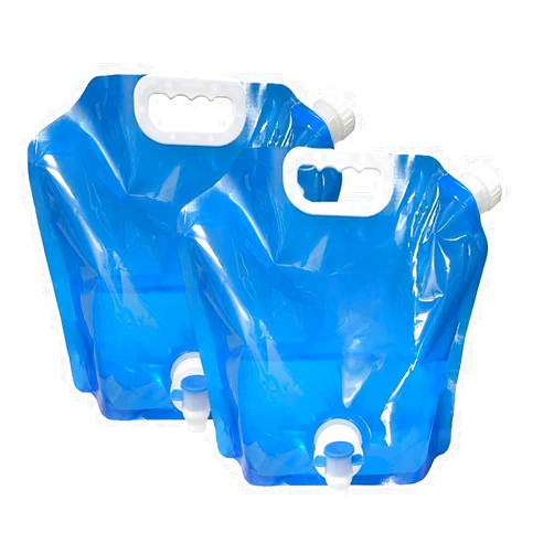 PIVHWIR 2 PCS Collapsible Water Container with Spigot, BPA Free 10L Camping Water Storage Carrier Jug, Collapsible Water Cube for Outdoors Hiking Camping Riding