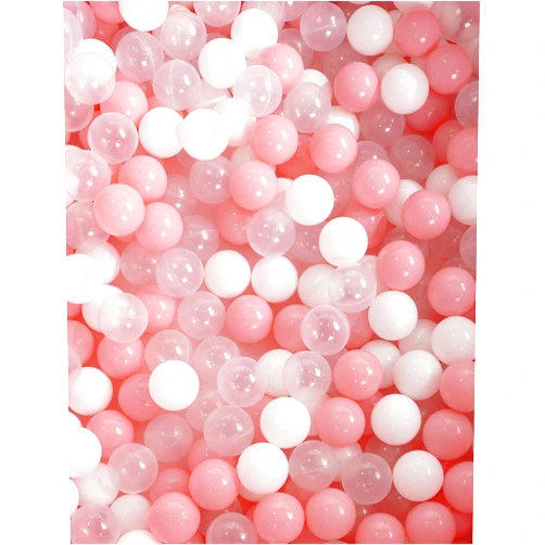 ZLEVEAYN Ball Pit Balls for Toddlers, BPA Free Crush Proof Plastic Balls for Ball Pit,100pcs 2.16 Inch Baby Pit Balls for Playpen Pool Birthday Party Decoration (Macaron Pink White Clear)