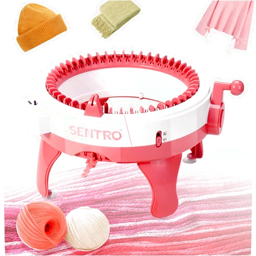 RVtiooy SENTRO Knitting Machine, 48 Needles Knitting Machine Kit with Row Counter, Knitting Machines for Adults Kids DIY Scarves, Hats, Gloves, Christmas and New Year Gifts (48N)