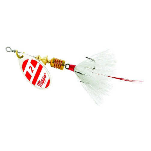 Mepps Aglia - drsd trbl, red,White-White