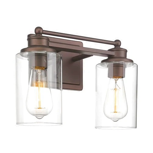HWH INVESTMENT Vanity Lights for Bathroom, HWH Farmhouse 2 Light Vanity Wall Lamp with Oil-Rubbed Bronze Finish, Wall Lighting Over Mirror, Dressing Table, Powder Room, 5HLT63B-2W ORB