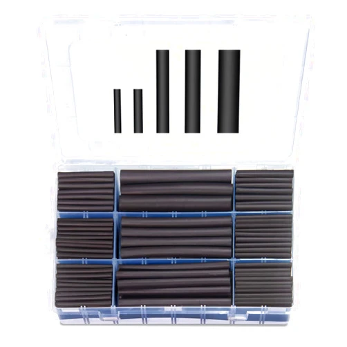 MILAPEAK 280pcs 3:1 Dual Wall Adhesive Heat Shrink Tubing Kit, 5 Sizes (Diameter): 3/8, 1/4, 3/16, 1/8, 3/32-inch, Marine Cable Wire Sleeve Tube Wrap Assortment with Storage Case for DIY by MILAPEAK (Black)