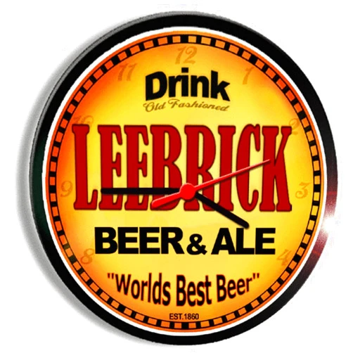 Goldenoldiesclocks LEEBRICK Beer and ale Cerveza Wall Clock