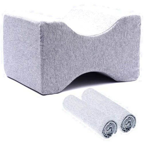 Eucoz Knee Pillowcase 2 Pack Cotton Knee Pillow Cover for Contour Legacy Leg & Knee Foam Support Pillow,Fit Most Leg Positioner Pillows