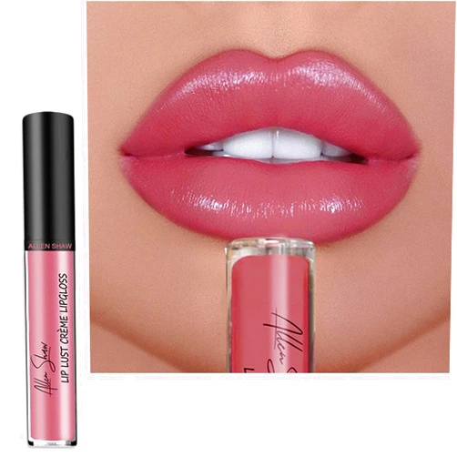 MKLOPIYV Allen Shaw 12 Color Cream Texture Lipstick Waterproof, Lip Lust Creme Waterproof Lip Gloss, Long Lasting Liquid Lipstick for Women (5#)