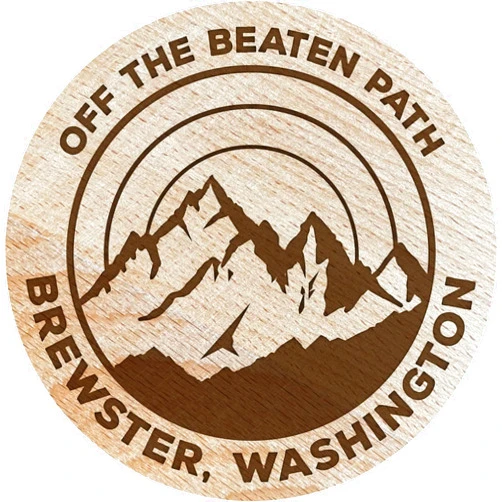 R and R Imports Brewster Washington Souvenir Etched Wooden Coaster 3.5