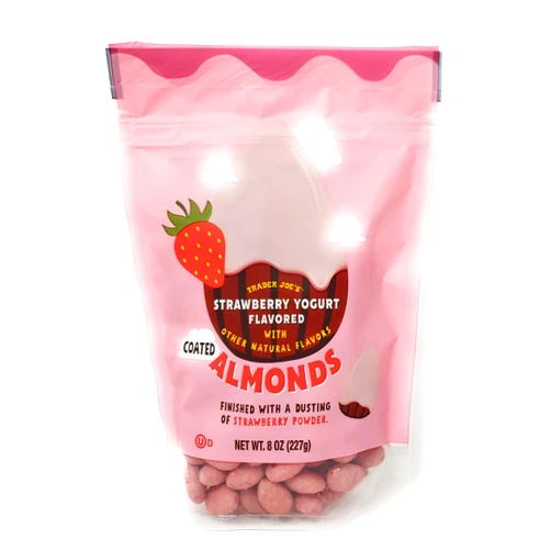 Generic Trader Joe's Strawberry Yogurt Flavored Coated Almonds 8oz/227g (Pack of 1)