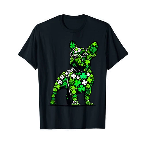 St Patricks Day French Bulldog Themed Women Men St Patricks Day Dog Themed Women Men French Bulldog Lover T-Shirt