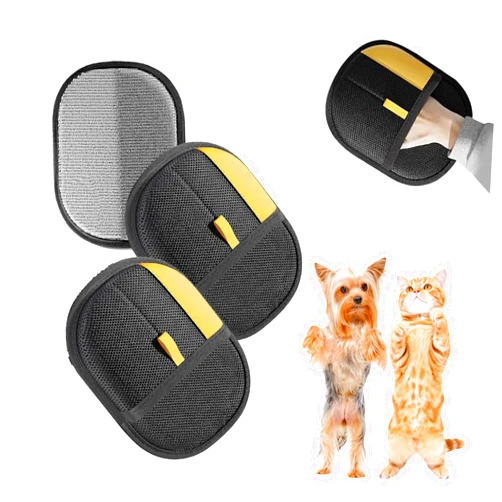 Nonshio Pet Hair Remover Gloves,Upgrade Electrostatic Pet Hair Removal Glove for Cats & Dogs, Reusable Grooming Gloves Efficient De-Shedding, Washable for Furniture, Couch, Carpet, Car Seat, Clothing (2Pcs)