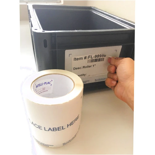 INTELLI-PLAC Reusable Embossed Placard Label Holder for Containers 2