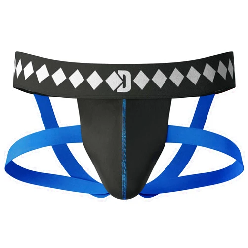 Diamond MMA Four-Strap Jock Strap Supporter with Built-in Athletic Cup Pocket for Sports