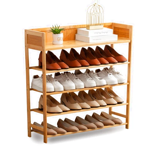 SOBIBO Bamboo Shoe Rack Organizer, 5 Tier Shoe Shelf Storage Organizer, for Entryway, Hallway, and Closet (Nature-31.5)