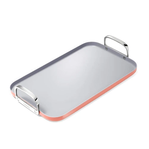 Caraway Double Burner Griddle - 19x12” Griddle Pan - Non-Stick Ceramic Coated - Non Toxic, PTFE & PFOA Free - Oven Safe & Compatible with All Stovetops - Perracotta