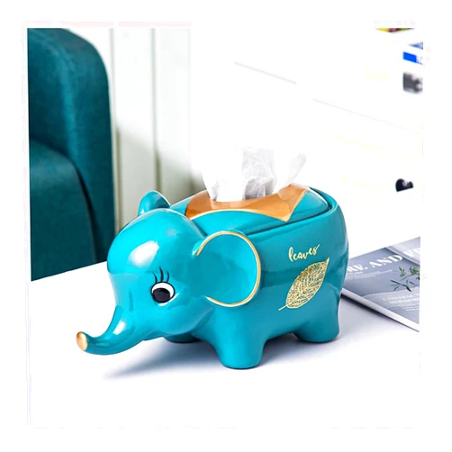 OQPJMYZ Tissue Storage Box Tissue Box Cover Chinese Hand-Painted Living Room Office Desktop Tissue Storage Box Bedroom Ceramic Desktop Tissue Box Holder Napkin Storage Box (Color : F) (E)