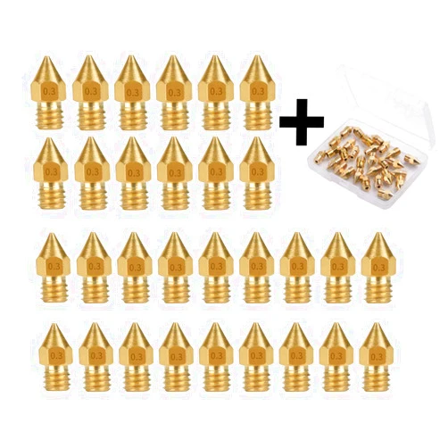 ACMYCH 30PCS 0.3mm 3D Printer Extruder Nozzles for Anet A8 Makerbot MK8 Creality CR-10 S4 S5 Ender 3 3Pro 5