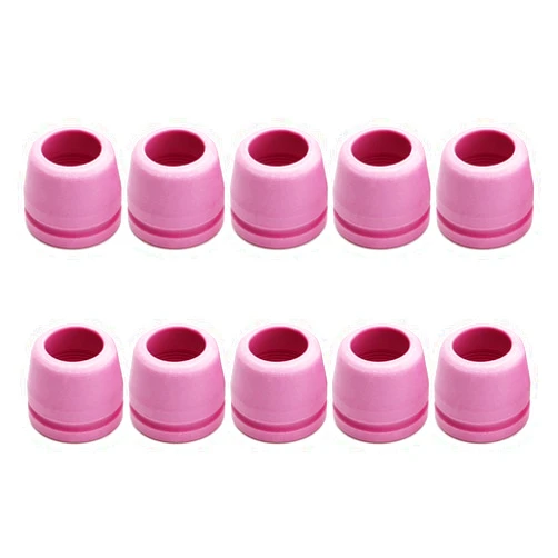 SYlive 10Pieces SG-55 AG-60 Plasma Shroud Shielding Ceramic Cups Fit For SG55 AG-60 WSD-60 Plasma Cutters Torch Nozzle Replace Plasma Cutters Torch Ag60