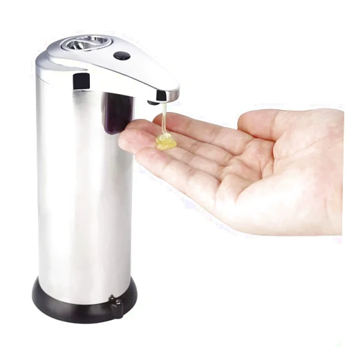 WSLWJH Soap Dispenser Wall-Mounted Liquid Dispenser 250Ml Stainless Steel Automatic Soap Dispenser Handsfree Automatic Ir Smart Sensor Touchless Soap Liquid Dispenser