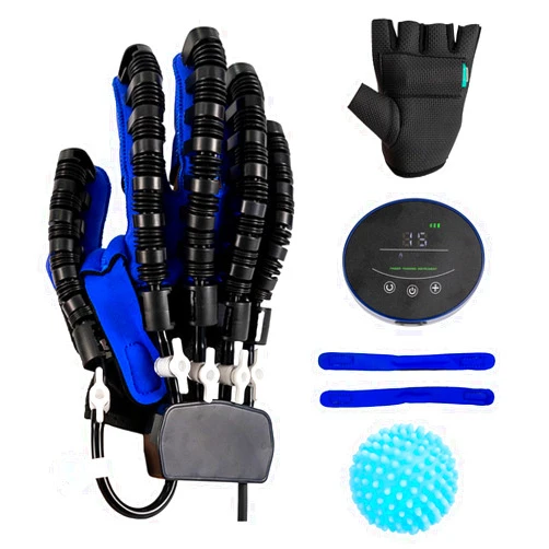Biosp Rehabilitation Robot Glove for Stroke Patient, with USB Chargeable and Strength Adjustment, Hand Stroke Recovery Equipment Hand Splint Finger Orthosis , Fingers Training Device for Hemiplegia