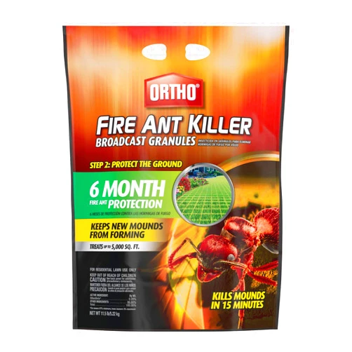 Ortho Fire Ant Killer Broadcast Granules, 6 Month Protection, Treats up to 5,000 sq. ft., Kills Mounds in 15 Minutes, 11.5 lb.