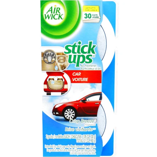 Air Wick Stick Ups Car Air Freshener, Crisp Breeze, 2ct