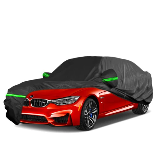 AROJAK Car Cover for BMW 3 Series Sedan 320i 325i 328i 330i 335i (1999-2024), All Weather BMW Car Covers Windproof, Indoor Outdoor Sun Rain Dust Waterproof, Dustproof, UV Proof Protection(Black)