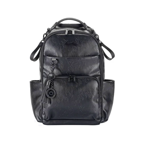 Itzy Ritzy Diaper Bag Backpack – Large Capacity Boss Plus Baby Backpack Diaper Bag Featuring 19 Pockets, Changing Pad, Stroller Clips, and Comfortable Backpack Straps, Black