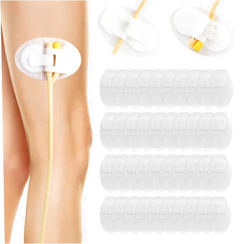 Ziimaikery 40 PCS Catheter Stabilization Devices, Catheter Urinary Leg Bag Legband Holder Legband Holder Sticker, Leg Band Urinary Stabilizer Adhesive Sticker Patch Accessories Foley Catheter Leg Anchor Bandages