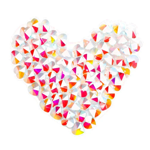H&D HYALINE & DORA 100pcs 14mm Faceted Crystal Heart Beads Charm Colorful Suncatcher Glass Love Heart Dangle Pendants Romantic Valentine's Day Ideas for Jewelry Necklaces Making