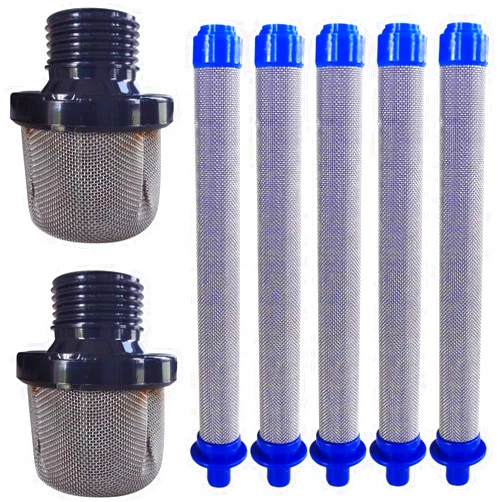 Beruth 2PCS 288716 3/4 Replacement Inlet Strainer with 5PCS 288749 60-Mesh SG2/SG3 Spray Gun Filter Combo Kit for Airless Paint Sprayers