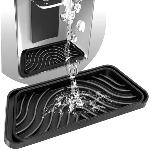Auoncoe Total Upgraded Refrigerator Drip Catcher,Two-Pack Mini Refrigerator Drip Trays for Refrigerator Water Dispenser Drip Collector, Prevents Water Splashes, Water Spots and Spills (1pack black rectangle)