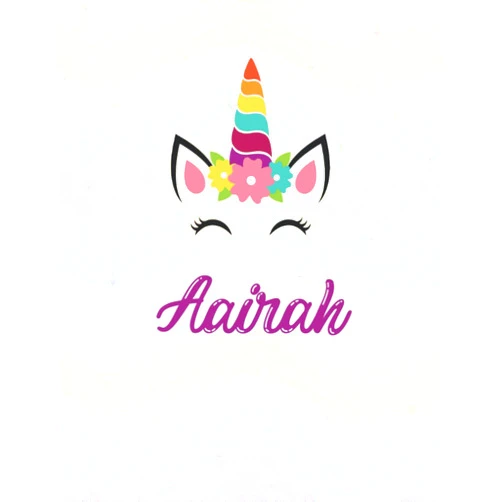 Harlecy Green Aairah: A Cute Unicorn Sketchbook (8.5 x 11) inches 110 pages With Blank Paper For Girl Name Aairah To Drawing, Doodling, Sketching