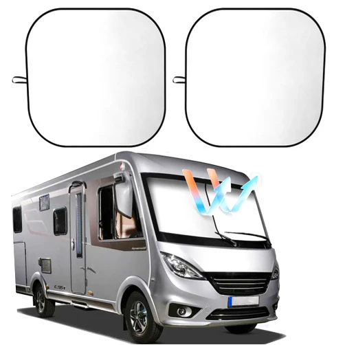 ARANA 2 Piece RV Sun Shade for Windshield, RV Car Windshield Sun Shade Cover Keeps Your RV Cool, Front RVs, Trucks, Motorhomes, Large Bus, Large Side Window, X-Large 50