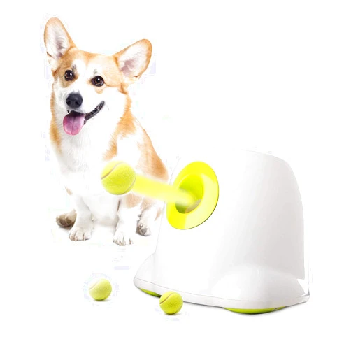 ALL FOR PAWS AFP Automatic Ball Launcher for Dogs Interactive Puppy Pet Ball Indoor Thrower Fetch Machine, 3 Balls Included (2 inch) for Small Size Dogs