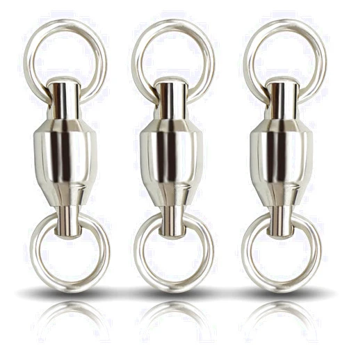 AMYSPORTS Ball Bearing Fishing Swivels Stainless High Strength Bearing Swivels Fishing Barrel Ball Fishing Swivel Freshwater Saltwater Connnector Accessories
